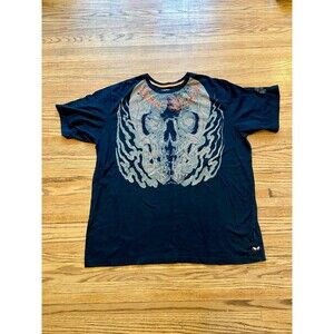 Harley Davidson HD Ink "Grim Reaper" Black T-Shirt Skull Flame 2XL Soft Cotton